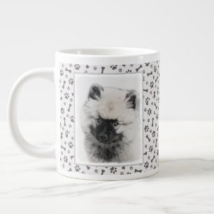 Keeshond Puppy Zeichnend - Niedliche Original Hund Jumbo-Tasse
