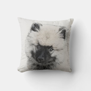 Keeshond Puppy Zeichnend - Niedliche Original Hund Kissen