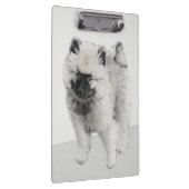 Keeshond Puppy Zeichnend - Niedliche Original Hund Klemmbrett (Rechts)