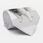 Keeshond Puppy Zeichnend - Niedliche Original Hund Krawatte (Gerollt)