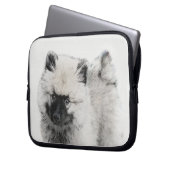 Keeshond Puppy Zeichnend - Niedliche Original Hund Laptopschutzhülle (Vorderseite Links)