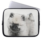 Keeshond Puppy Zeichnend - Niedliche Original Hund Laptopschutzhülle (Vorderseite)