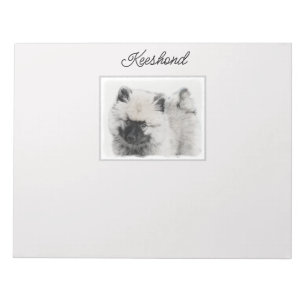Keeshond Puppy Zeichnend - Niedliche Original Hund Notizblock