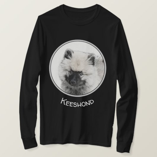 Keeshond Puppy Zeichnend - Niedliche Original Hund T-Shirt (Design vorne)