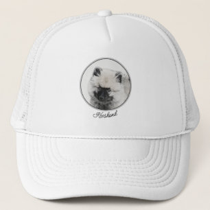 Keeshond Puppy Zeichnend - Niedliche Original Hund Truckerkappe