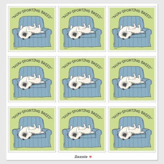 Keeshond-Rasse | Funny Keesie Dog Aufkleber (Blatt)