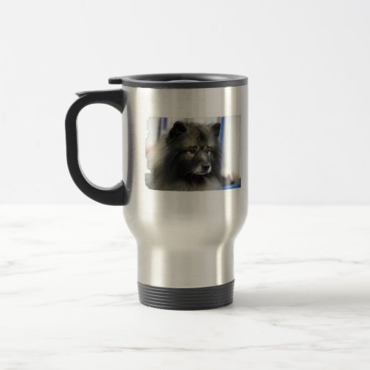 Keeshond-Reise-Tasse Reisebecher (Links)