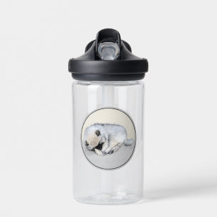 Keeshond Schlafender Welpe Malerei Originale Hunde Trinkflasche