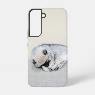 Keeshond Schlafendes Welpen-Gemälde Original-Hunde Samsung Galaxy Hülle