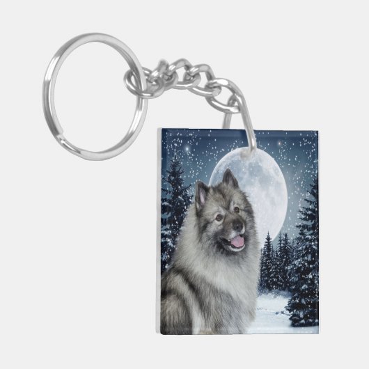 Keeshond Schlüsselanhänger (Vorderseite links)