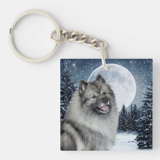 Keeshond Schlüsselanhänger (Vorderseite)