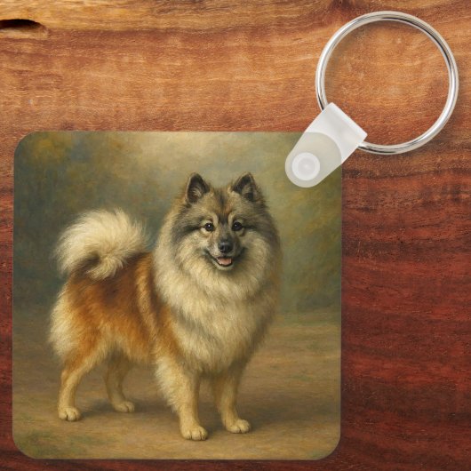 Keeshond Schlüsselanhänger (Rückseite)