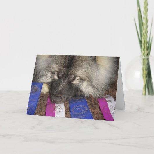 Keeshond Show Puppy Karte (Vorderseite)