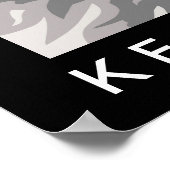 Keeshond Side Portrait Poster (Ecke)