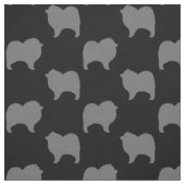 Keeshond-Silhouette-Muster Stoff (Muster)