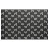 Keeshond-Silhouette-Muster Stoff (Fat Quarter (45,7 x 55,9 cm))
