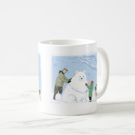 Keeshond Snow Dog Niedliche Winterlandschaft Keesi Kaffeetasse (VorderseiteRechts)