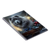 Keeshond Snowy Sleigh Weihnachtsdekor Notizblock (Rechte Seite)