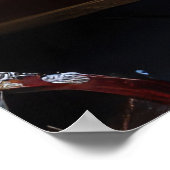 Keeshond Snowy Sleigh Weihnachtsdekor Poster (Ecke)