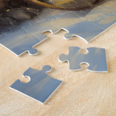 Keeshond Snowy Sleigh Weihnachtsdekor Puzzle (Seite)