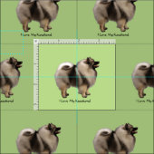 Keeshond Stoff (Kachel)