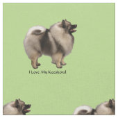 Keeshond Stoff (Nahaufnahme)