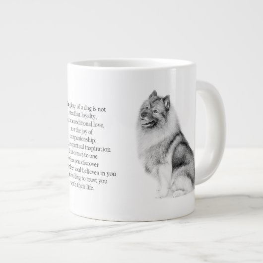 Keeshond-Tasse Jumbo-Tasse (Vorderseite Rechts)