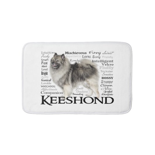 Keeshond Traits Bathmat Badematte (Vorderseite)
