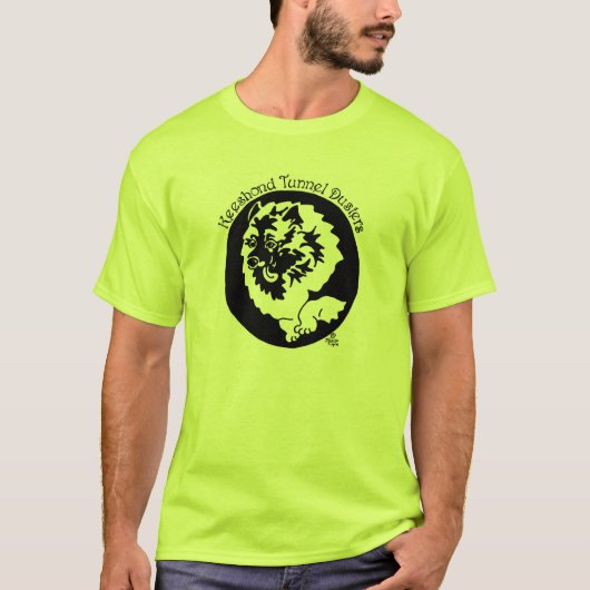 Keeshond-Tunnel-Staubtuch T-Shirt (Vorderseite)