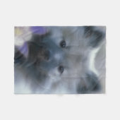 Keeshond und Columbine - Hundfoto Fleecedecke (Vorderseite (Horizontal))