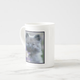 Keeshond und Columbine - Hundfoto Porzellantasse