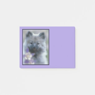 Keeshond und Columbine - Hundfoto Post-it Klebezettel