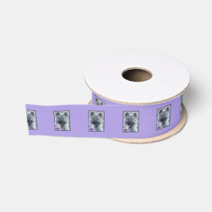 Keeshond und Columbine - Hundfoto Ripsband