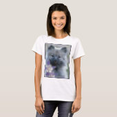 Keeshond und Columbine - Hundfoto T-Shirt (Vorne ganz)