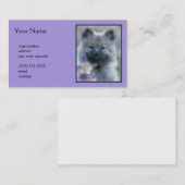 Keeshond und Columbine - Hundfoto Visitenkarte (Vorne/Hinten)