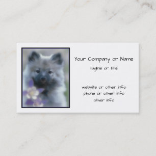 Keeshond und Columbine - Hundfoto Visitenkarte