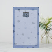 Keeshond VATER Briefpapier (Stehend Vorderseite)
