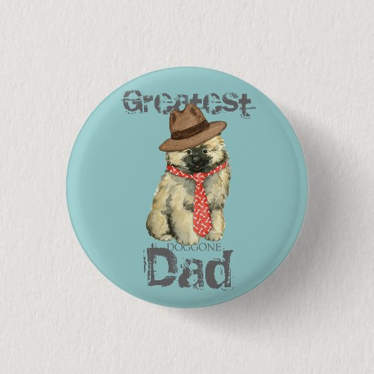 Keeshond Vater Button (Vorderseite)