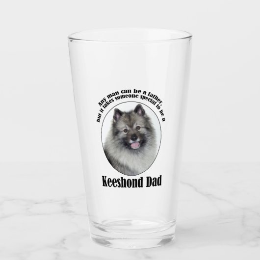 Keeshond Vater Glas (Vorderseite)