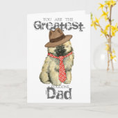 Keeshond Vater Karte (Gelbe Blume)