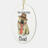 Keeshond Vater Keramik Ornament (Links)