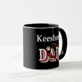 Keeshond Vater Tasse (VorderseiteRechts)