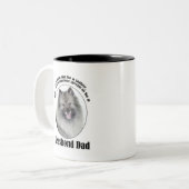 Keeshond Vater Zweifarbige Tasse (Vorderseite Links)