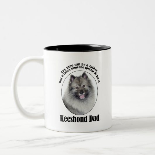 Keeshond Vater Zweifarbige Tasse (Links)