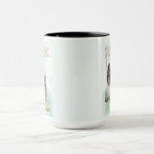 Keeshond-Wasserfarbe Personalisierter Hund Tasse (Zentrum)