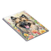 Keeshond-Wasserfarben-Journal Notizblock (Rechte Seite)
