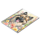 Keeshond-Wasserfarben-Journal Notizblock (Linke Seite)