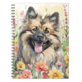 Keeshond Watercolor Journal Notizblock (Vorderseite)
