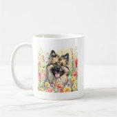 Keeshond Watercolor Mug Kaffeetasse (Links)