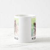 Keeshond Watercolor Portrait Kaffeetasse (Mittel)